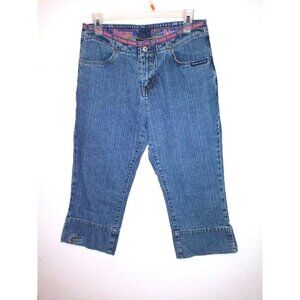 Florida GATORS Womens Capri Jeans Team Jeans sz 6 embroidered alligator slits